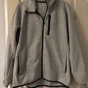 Uniqlo Light Gray Zip-Up Sweater